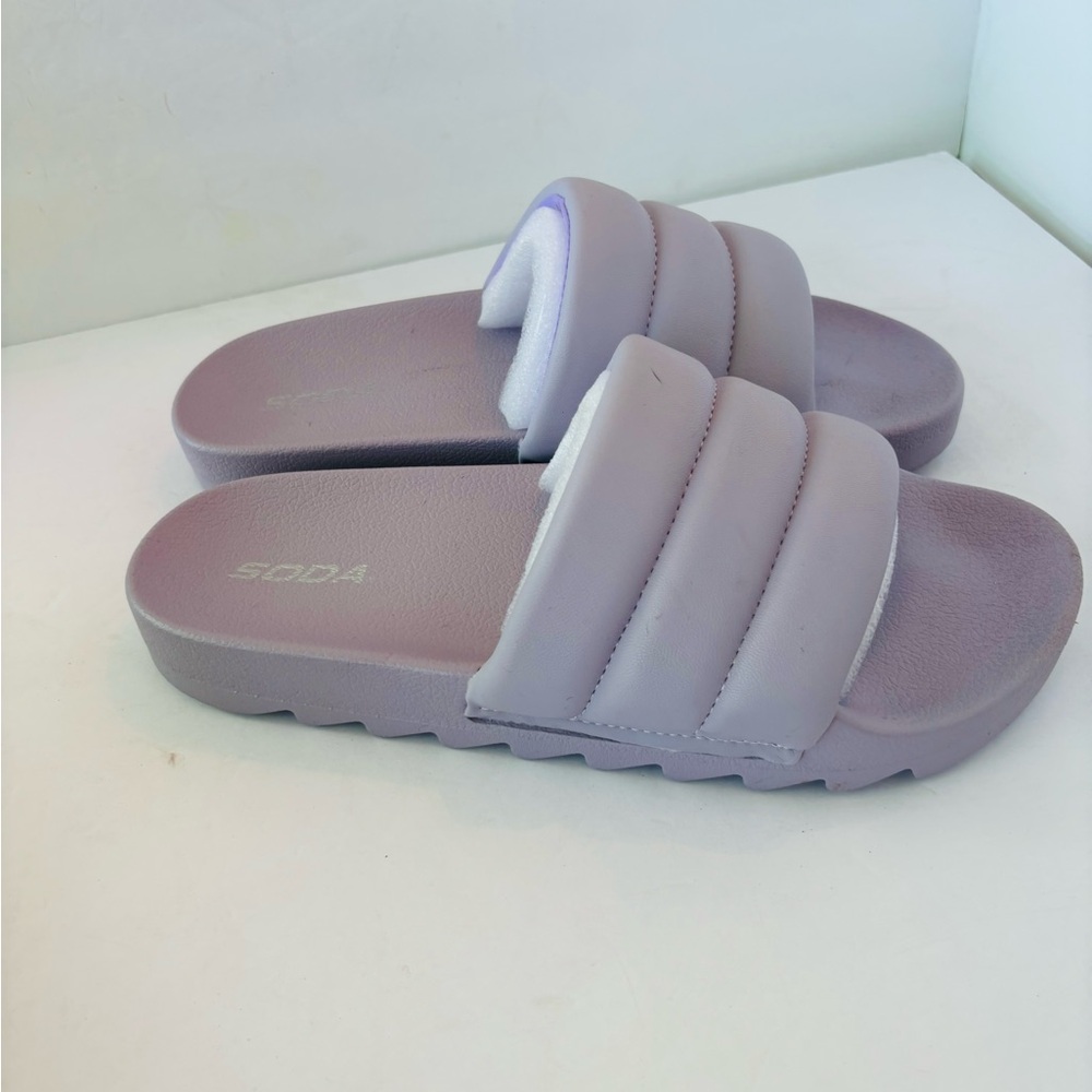 Soda Women's Lavender Slide Slippers - Picture 3 of 4